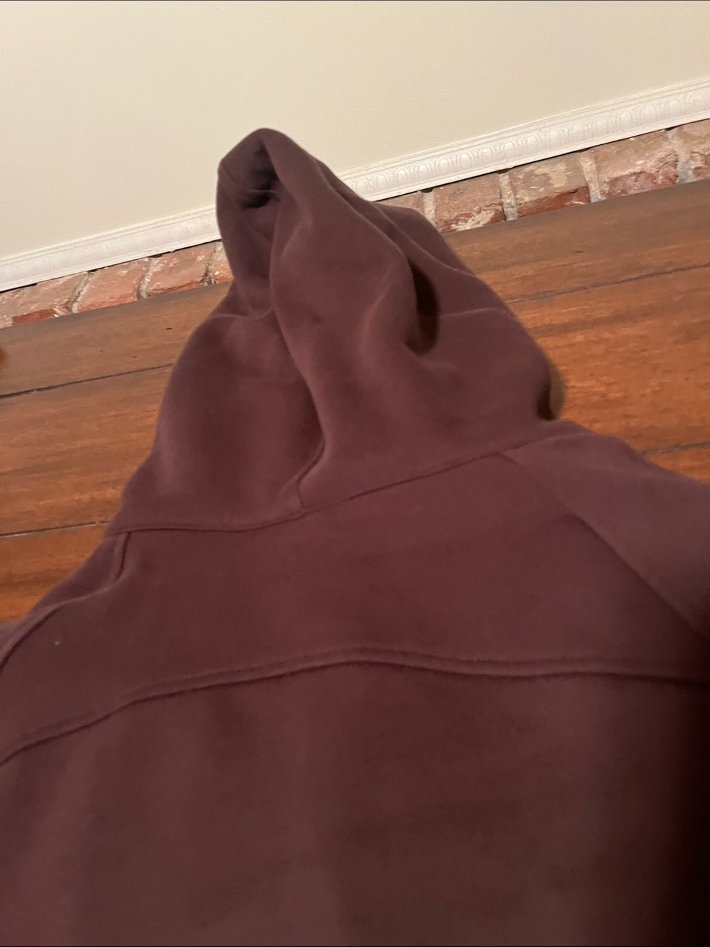 lululemon athletica Womens Half-Zip Hoodie Sweater in Chocolate Brown - Picture 7 of 10